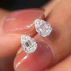 Sterling, Mini, DIAMOND, Stud Earring