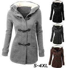 Casual Jackets, Plus Size, fleecejacket, Double Breasted