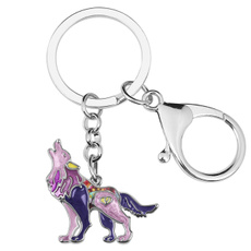 keychainwolf, Fashion, Colorful, wildanimalkeychain