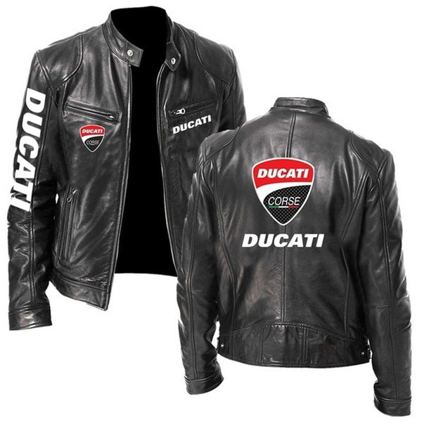 Leather Ducati motorcycle jacket for sale - Maher leathers