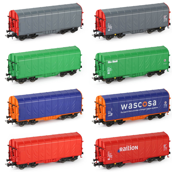 1pcs 187 HO Scale Box Car Wagon Railway Carriage Model Freight Cars Wish