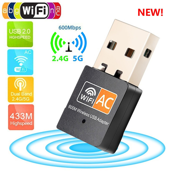NEW USB WiFi USB Ethernet Dongle 600Mbps Dual Band 2.4G 5Ghz Lan USB Adapter PC Antena Wi Fi AC Wireless Network Card | Wish