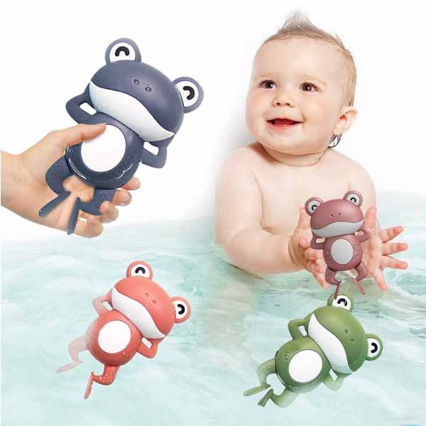 Baby Bath Toys Cute Frog Animal Toddler Water Toy Infant Swim Chain