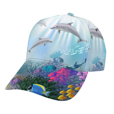Baseball Hat, classiccap, men cap, dolphinunderwaterworldpatternbaseballcap