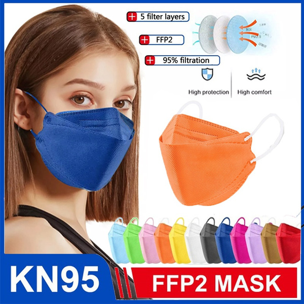 KN95 mask black disposable KF94 mask, 4-layer breathable and ...