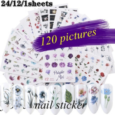 nail decoration, nailwatertransferdecal, nail stickers, Flowers
