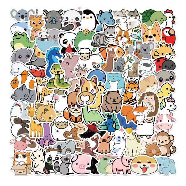 100 Pieces Cute Cat Laptop Stickers Waterproof Vinyl Kawaii Decals for  Water Bottles Cartoon Cat Stickers for Decoration Laptop Luggage Skateboard  Car