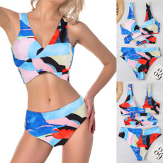 bathing suit, Shorts, bikini set, Print