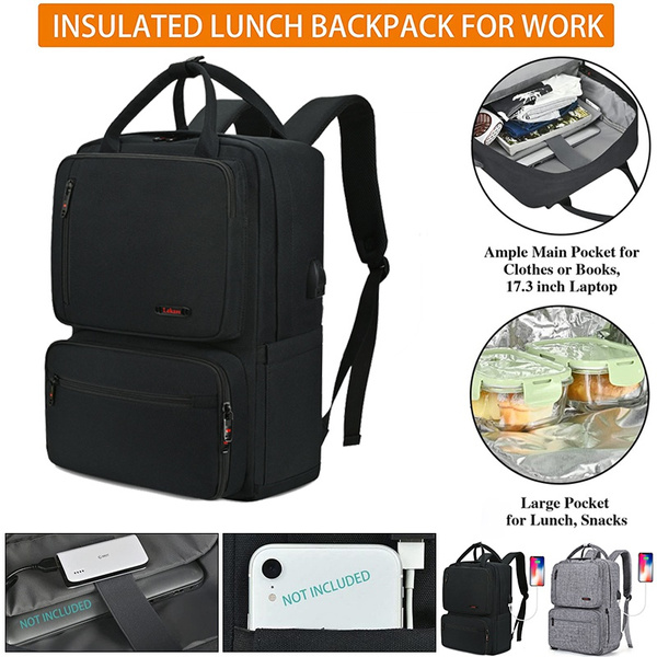 Insulated Lunch Lunch Box Laptop Backpack CoolBELL Laptop Backpack