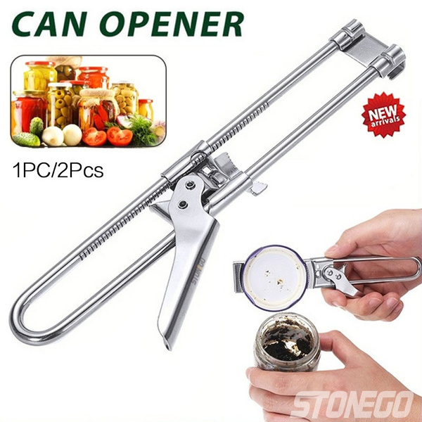 1pc Stainless steel bottle opener,adjustable can opener,jam