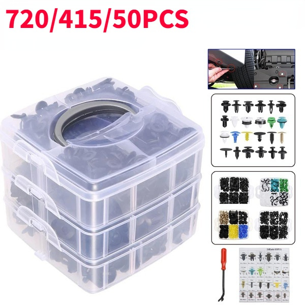 720/415/50Pcs Set Universal Plastic Clips for Car Fender Bumper Door
