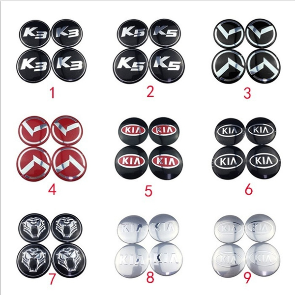 Car Wheel Center Hub Caps Decal Aluminium Alloy Car Sticker for KIA