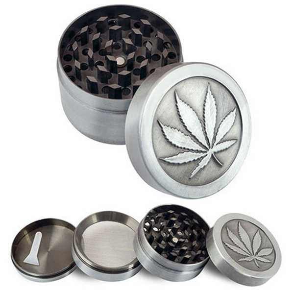 4 Layer Zinc Alloy Herb Grinder 40mm Spice Grass Tobacco Smoke Grinders ...