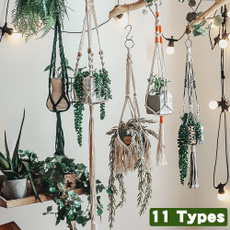 Rope, Plants, hangingbasket, Garden