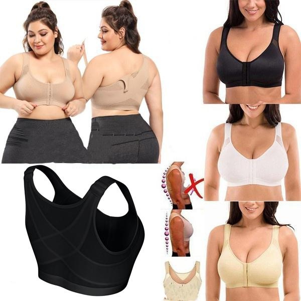 Women's Posture Corrector Bra Wireless Back Support Lift Up Front