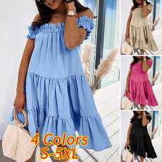 short sleeve dress, pleated dress, long dress, plus size dress