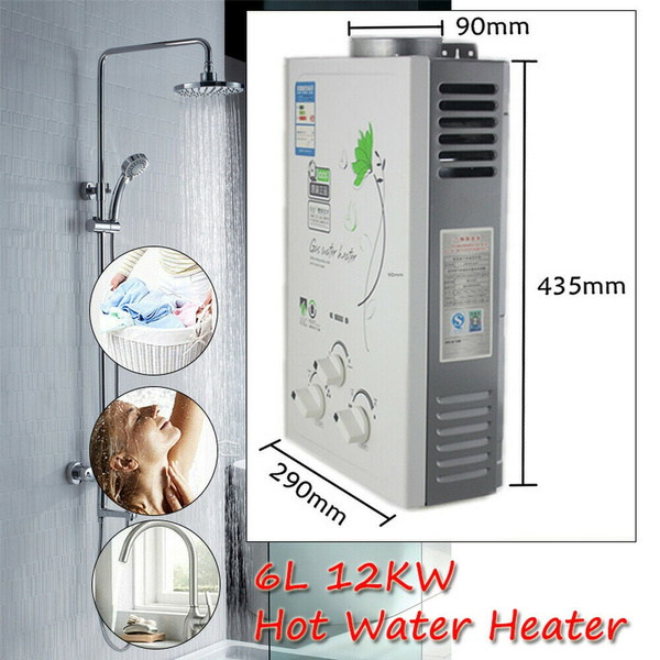 Home 6L Propane Gas Hot Water Heater OnDemand Tankless Instant Boiler