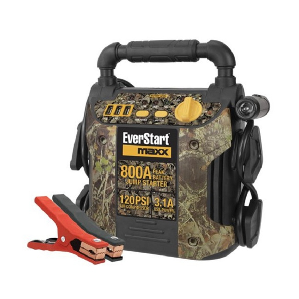 EverStart J7CCE Maxx 800 Peak Amp Camo Jump Starter With 120 PSI