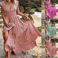 Summer, Dress, short sleeves, beach dress