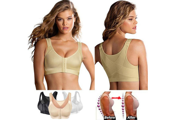 Plus Size Women Posture Corrector Bra Wireless Back Support Lift Up Yoga Bra  Running Sports Gym Bras Underwear
