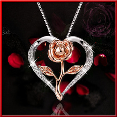 Heart, Fashion necklaces, 925 sterling silver, Jewelry