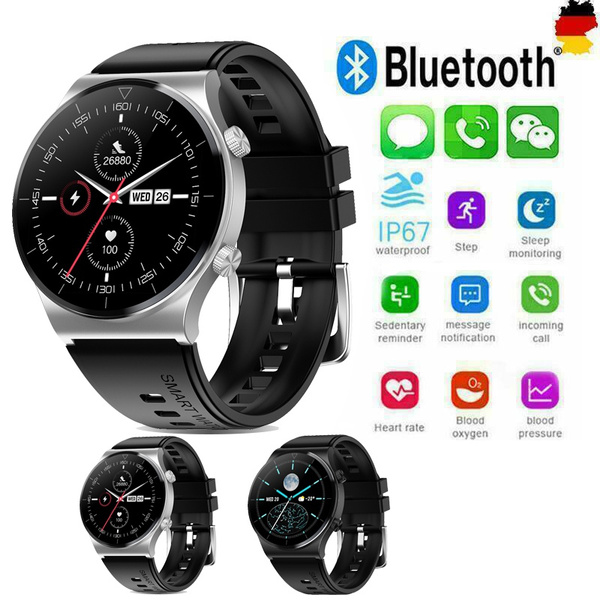 Bluetooth Smartwatch Armband Pulsuhr Blutdruck Fitness Tracker IP68 für Damen 