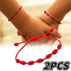 redknot, Rope, cordknotbracelet, adjustablebracelet