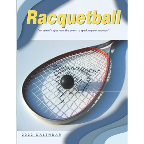 Racquetball 2022 Calendar 12month Calendar 2022 from Jan 2022 to Dec