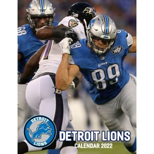 Detroit Lions Calendar 2022: Sport Squared OFFICIAL Monthly Calendar 2022  Mini Planner BONUS 4 Months 2021 Kalendar Calendario Calendrier