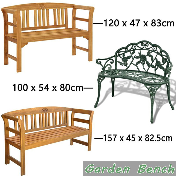 AcaciaWood Outdoor Bench Patio Chair Deck ParkPorch Sitz Garden