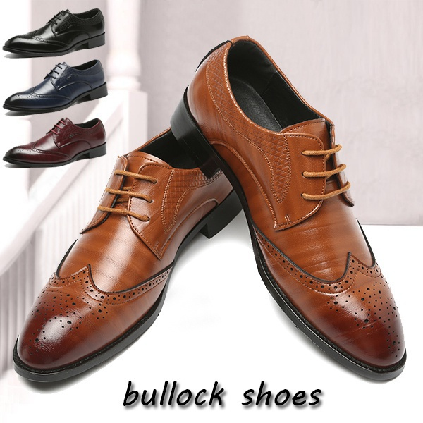 British Fashion Men's Business Pointed Toe Leather Shoes Lace Up Oxford
