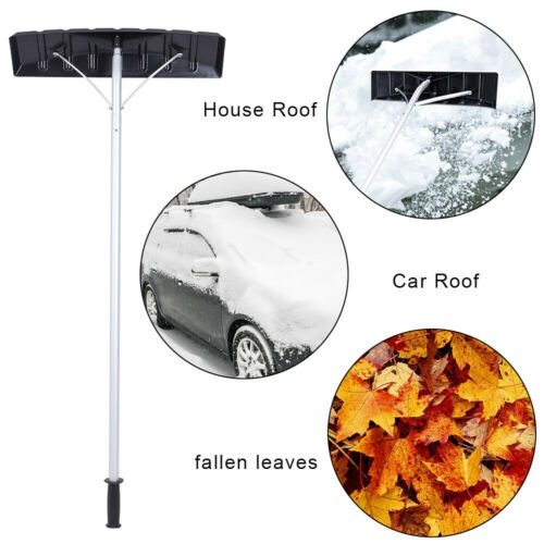 Extendable Aluminum 20ft Lightweight Roof Rake Snow Removal Tool Roof