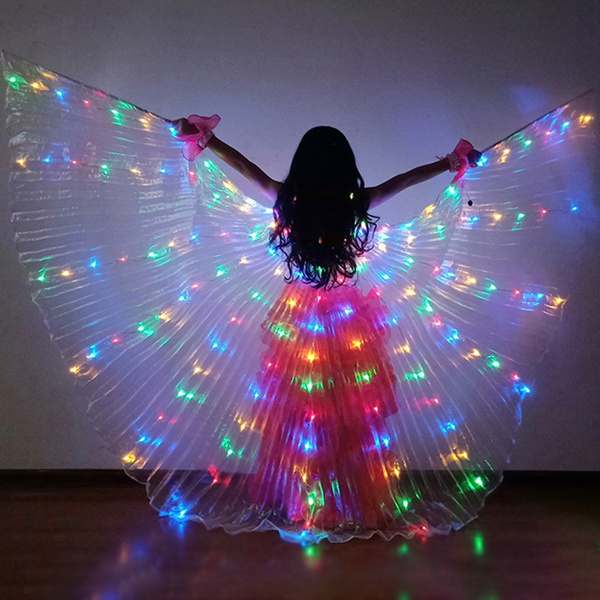 Fairy Costume Butterfly Dress Up Wings For Kids - Luminous Glow In The Dark  Costume Wings With Black Light Effect Luminous Glow In The Dark Wings