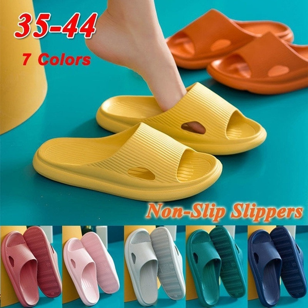 Cloud Slippers For Women And Men Super Soft Thick Sole Slippers Open Toe  Bathroom Shoes 40/41 Fruit Green - Walmart.com