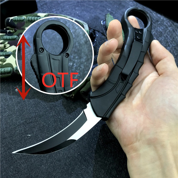 8.6 InchTactical Spring Knives OTF Automatic Karambit D2 Machete Blade