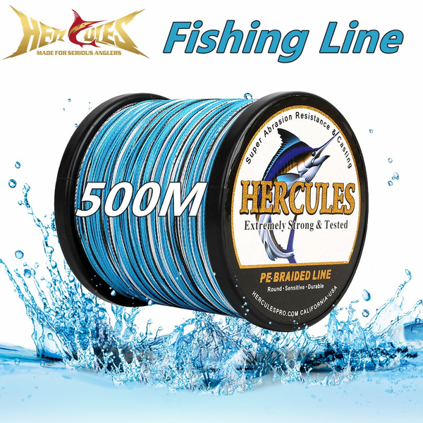 HERCULES Braided Fishing Line 8 Strands 100M/300M/500M Multifilament PE ...