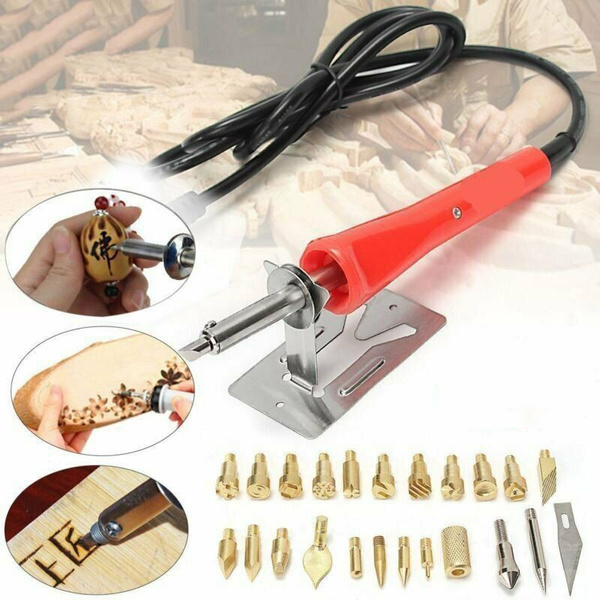 Wood Burning Pen Tool Soldering Stencil Iron Craft Set Pyrography