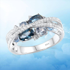 Sterling, DIAMOND, wedding ring, Engagement Ring