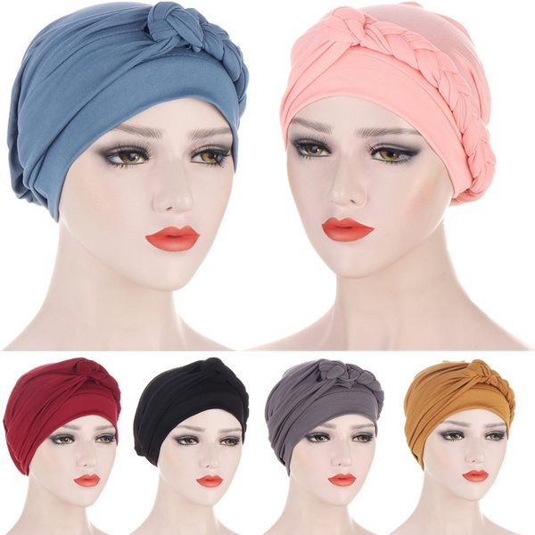 Muslim Headscarf Braided Headdress Milk Silk Indian Headdress Muslim ...