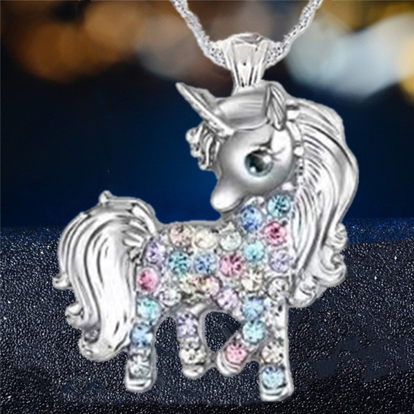 Unicorn necklace silver unicorn pendant small unicorn charm tiny unicorn