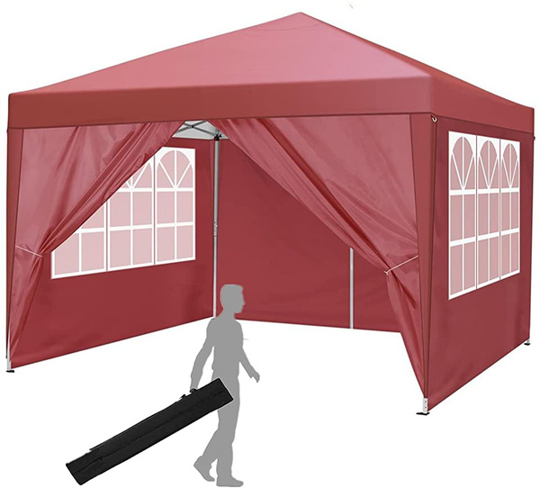 10x10 Pop-up Canopy Tent, Outdoor Instant Sun Shade, Folding Shelter ...