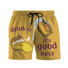 runningshort, 3ddrinkititsgoodbeerbeachshortsswimtrunk, mensswimtrunk, Sports & Outdoors