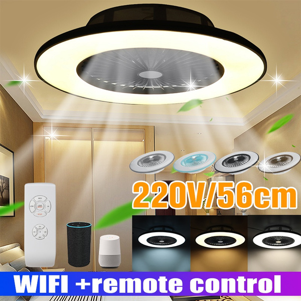 56CM Changing Smart Music Light LED Ceiling Fan with bluetooth Speaker, Dimmable RGB Color
