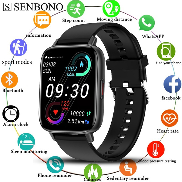 SENBONO 2022 New Smart Watch Men Bluetooth Call Sport Fitness Tracker ...