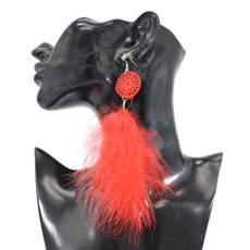 tasselfeatherearring, tasselearring, Drop Earring, Earring