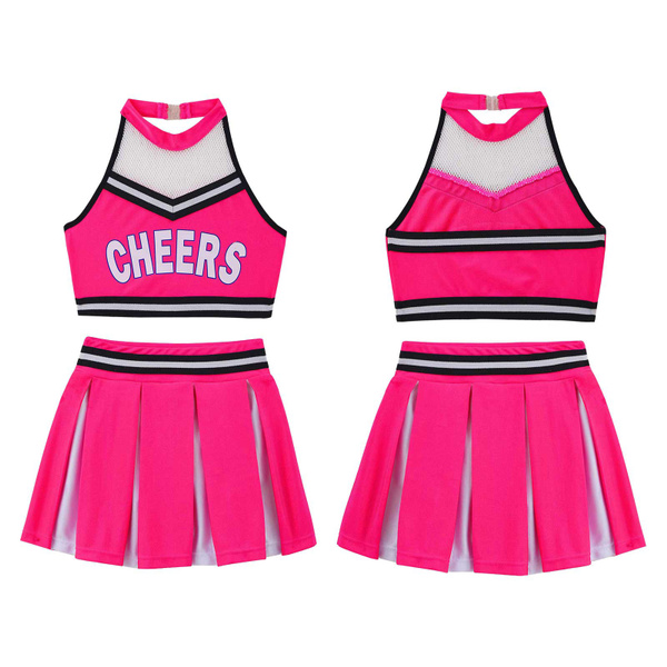 Kids Girls Cheerleader Costume Uniform