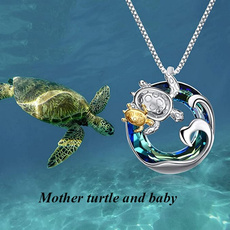Turtle, motherandchildnecklace, Jewelry, Family