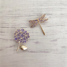 dragon fly, Flowers, Jewelry, Pins