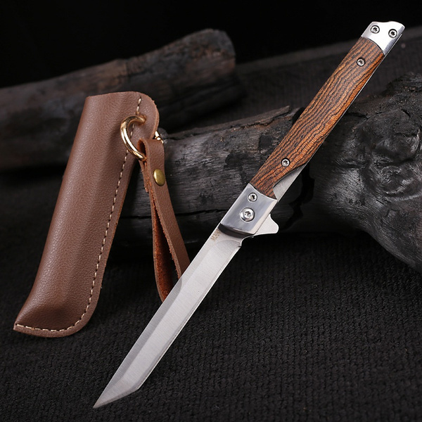 Multi Blade Quick Open Knives Damascus Pattern Pocket Knife Outdoor