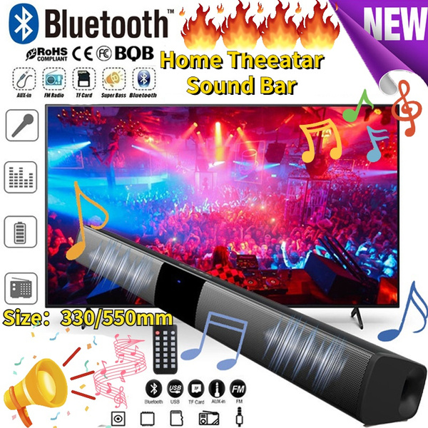 New Upgraded Version of Home Theater TV High Quality Wireless Bluetooth  Sound Bar High Fidelity Stereo Speaker Subwoofer Sound Bar with Remote  Control Altavoz Bluetooth De Cine En Casa